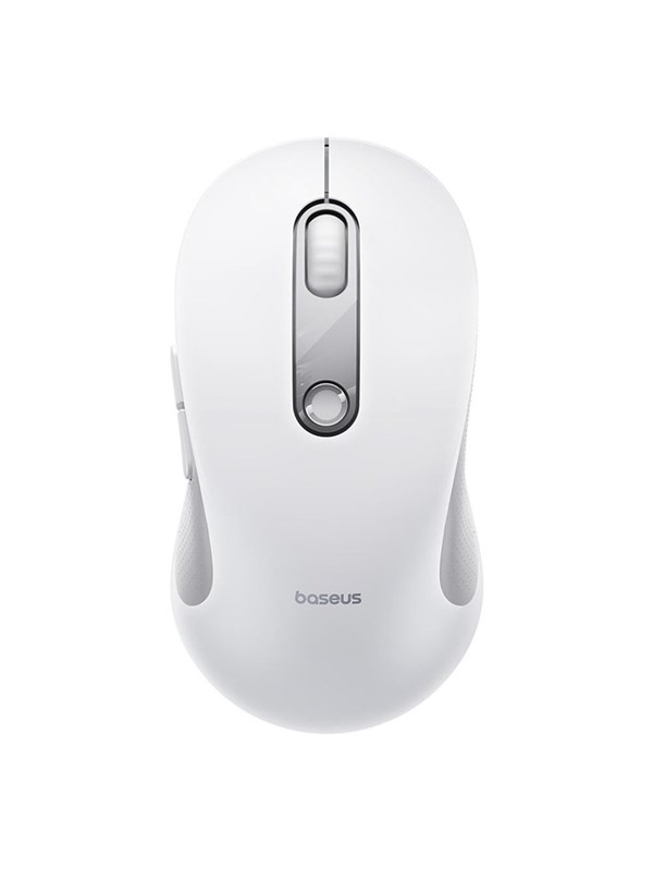 Baseus F02 Wireless Ergonomic Bluetooth Mouse - White - Vit
