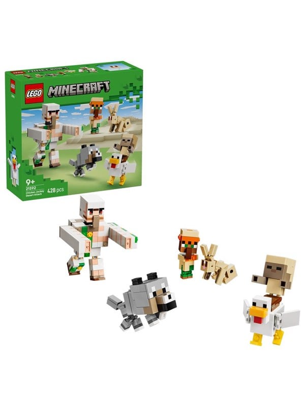 Produktfoto för LEGO Minecraft 21592 Ökenattack med hönsryttare