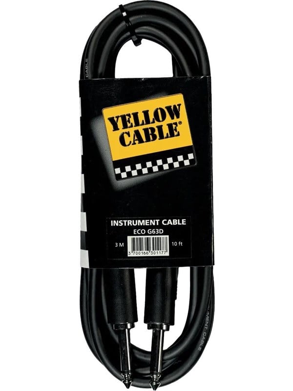 Yellow Cable G63D - 1/4" gjuten jack/jack-kabel 3 meter