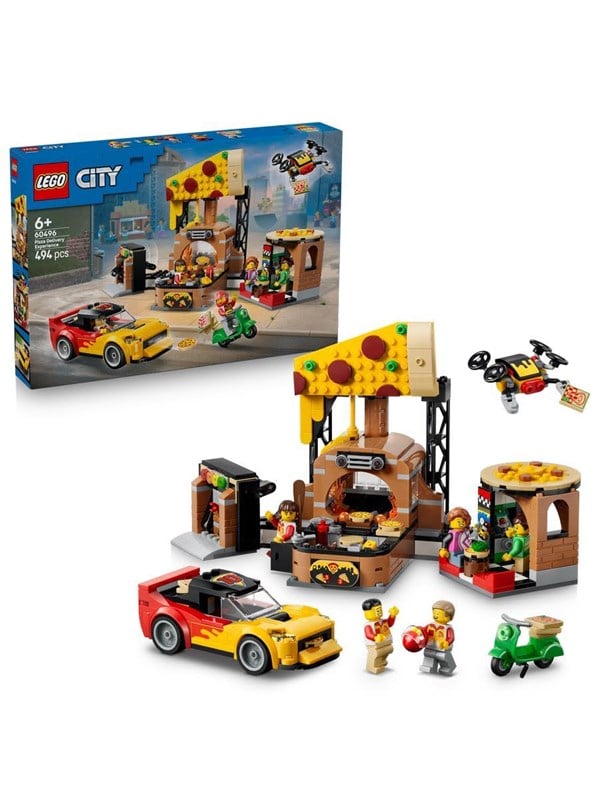 Produktfoto för LEGO City 60496 Pizzahemkörning med fordon