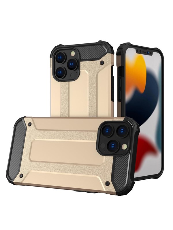 Produktfoto för Hybrid Armor Tough Rugged Skal iPhone 13 Pro - Guld