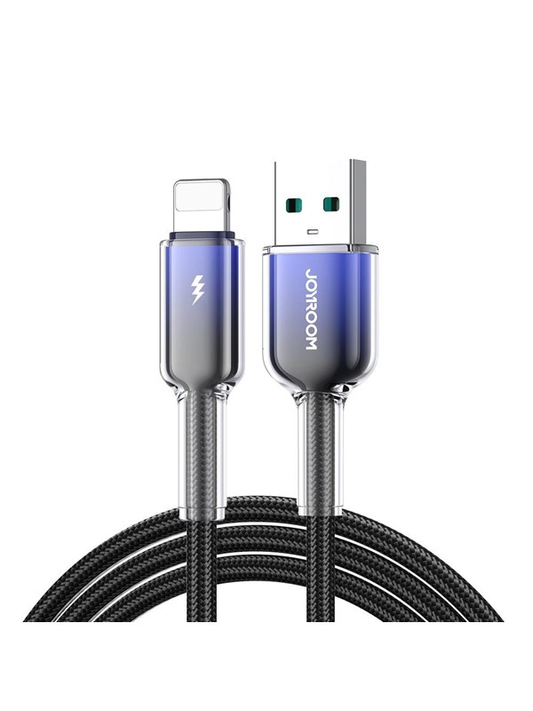 Joyroom S-A42 Crystal-Clear Series 3A USB-A - Lightning cable 1.2m - black