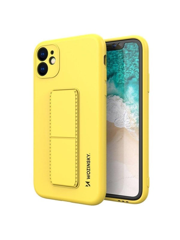 Produktfoto för Wozinsky Galaxy A72 4G Skal Kickstand Silicone - Gul