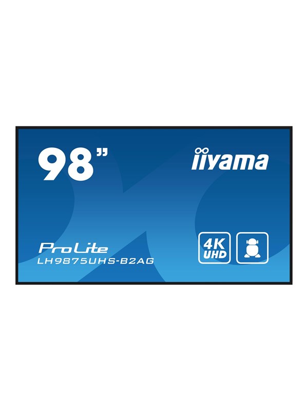 iiyama ProLite LH9875UHS-B2AG 98" Class (97.5" viewable) LED-backlit LCD display - 4K - for digital signage