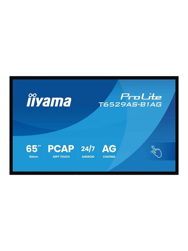 iiyama ProLite T6529AS-B1AG 65" Class (64.5" viewable) LED-backlit LCD display - 4K - for digital signage