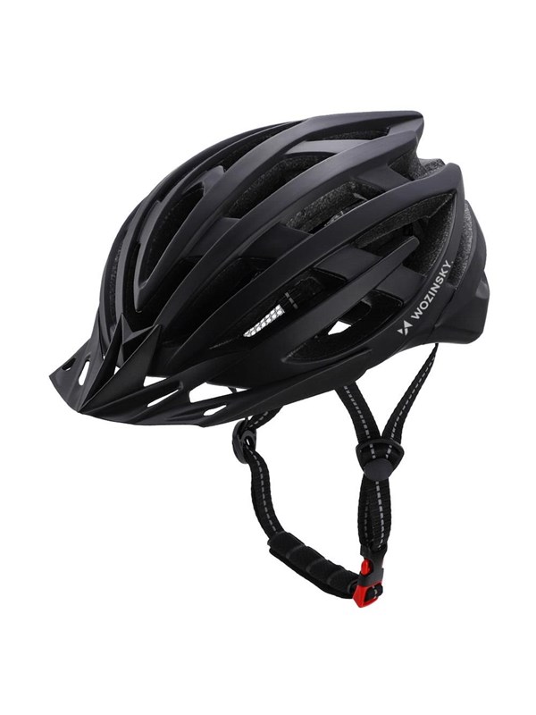 Wozinsky  MTB Bike Helmet with Detachable Visor and USB Rear Light 57-62 cm - Black