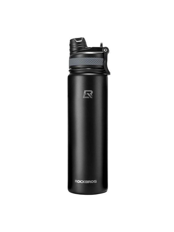 Rockbros 35210029002 thermal bicycle bottle for drinks 650 ml - black