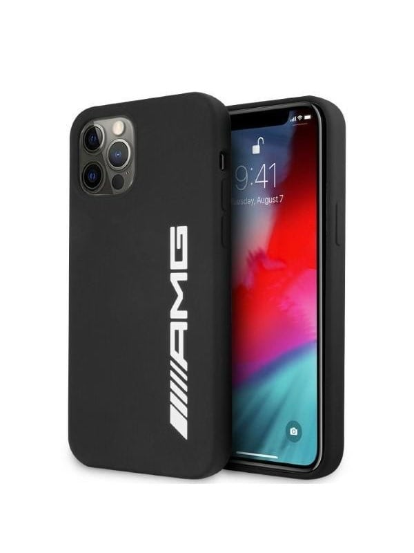 Mercedes AMG Silicone Big Logo Case for iPhone 12 Pro Max - Black