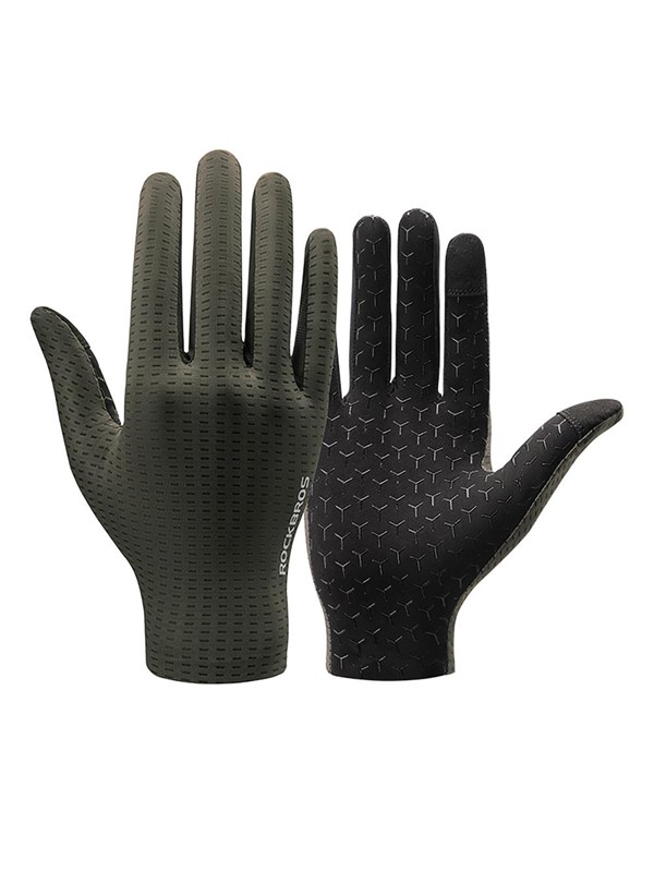 Rockbros Breathable Full Finger Cycling Gloves Size: XXL - Green