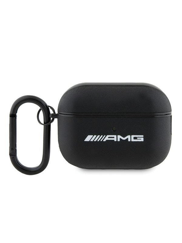 Mercedes AMG Leather White Logo Case for AirPods Pro 2 (2022/2023) - Black