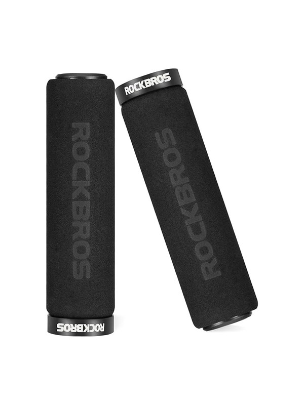 Rockbros BT1001BKBK sponge bicycle handlebar grips - black