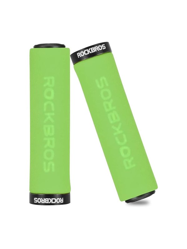 Rockbros BT1001GNBK sponge bicycle handlebar grips - green and black