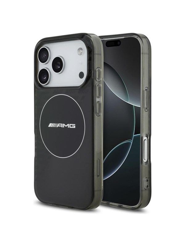 Mercedes AMG Double Layer Transparent Smocked MagSafe Case for iPhone 17 Pro - Black