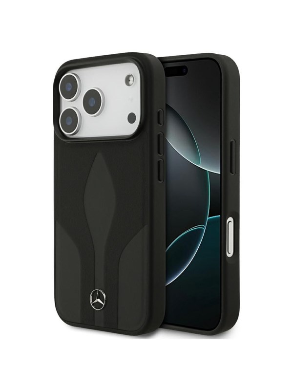 Mercedes Leather The Move MagSafe Case for iPhone 17 Pro - Black