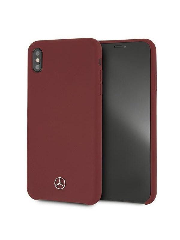 Mercedes Silicone Line Case for iPhone Xs Max - Red