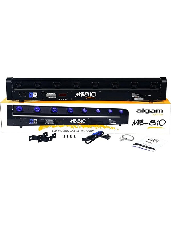 Algam Lighting 8 x LED-motoriserad RGBW-bar