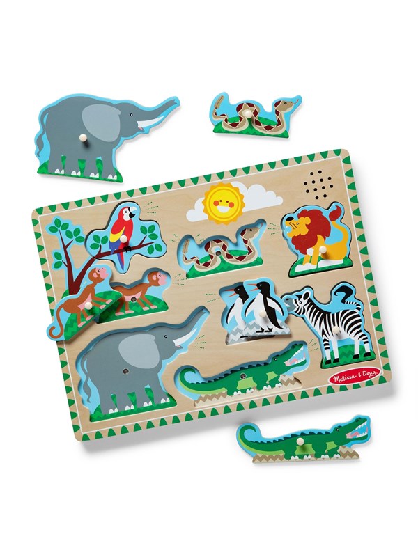 Melissa &amp; Doug Sound Puzzle Zoo Animals