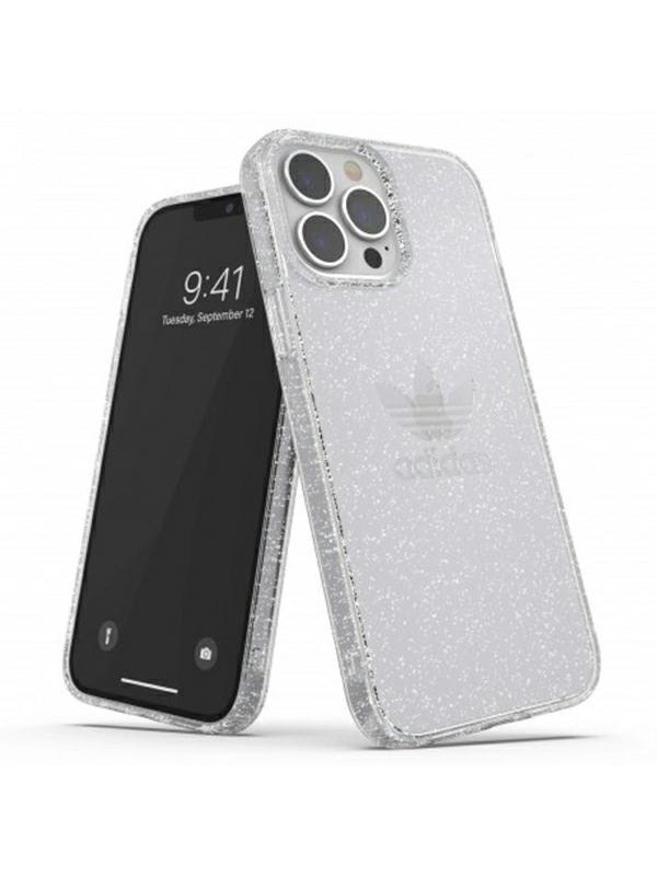 Adidas OR Protective Clear Case Glitter for iPhone 13 Pro Max - Clear Silver