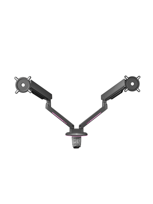 ONEFORALL Experience Gaming Monitor Arm - Dual - RGB - Black