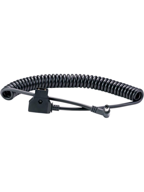 Atomos D-Tap to DC Locked connector Barrel Coiled Cable for Battery Eliminator and all Recorders
