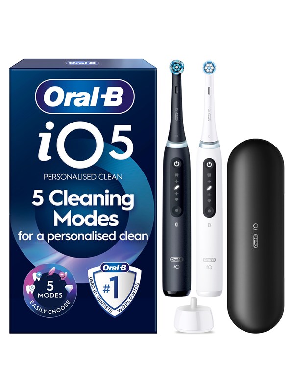Oral-B eltandborste iO5 Matt Black/QuiteWhite Duo - Köp för SEK 2.079 - Spara 32%