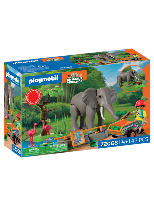 Playmobil Djur och vänner - Elefant med djurskötare