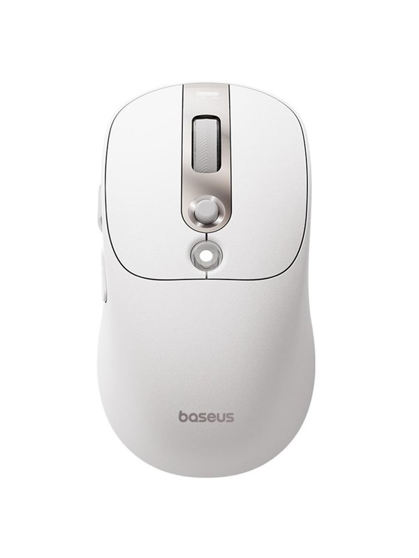 Baseus Editor Wireless Computer Mouse with 800mAh Battery and Battery Status Indicator - White - Mouse - Vit