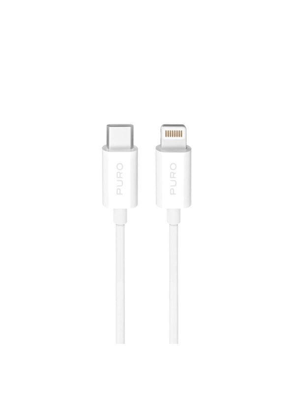 Produktfoto för Puro USB-C - Lightning 20W Kabel 3m TPE - Vit