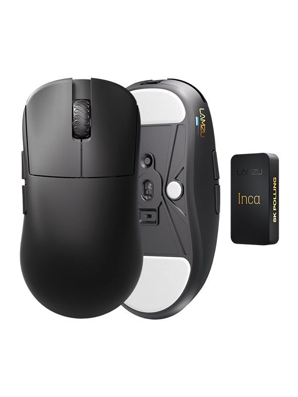 Lamzu Inca - Gamingmus - Optic - 6 knappar - Svart