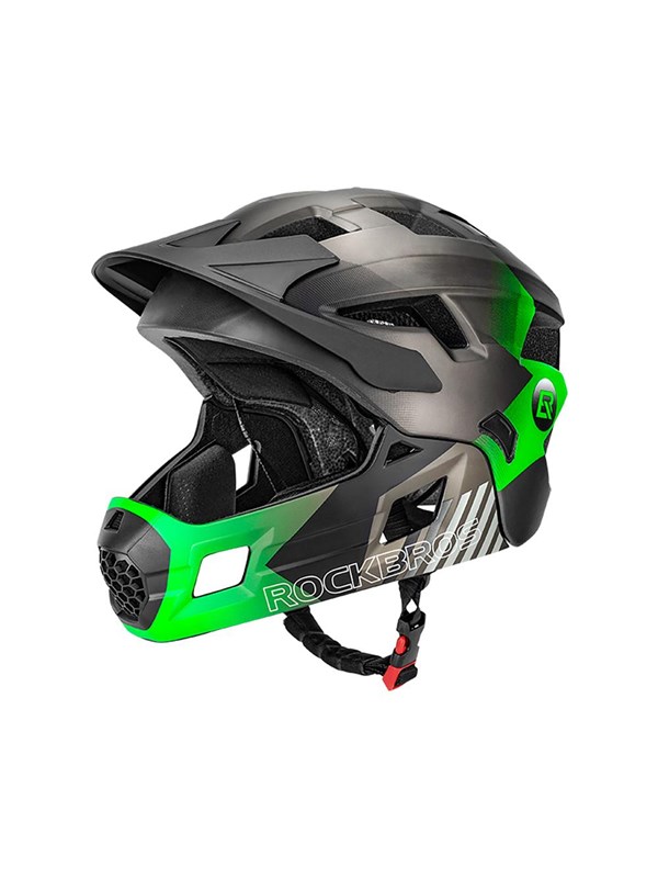 Rockbros TS-61 10110061003 Children's Bike Helmet with Detachable Chin Size S (48-54) - Green