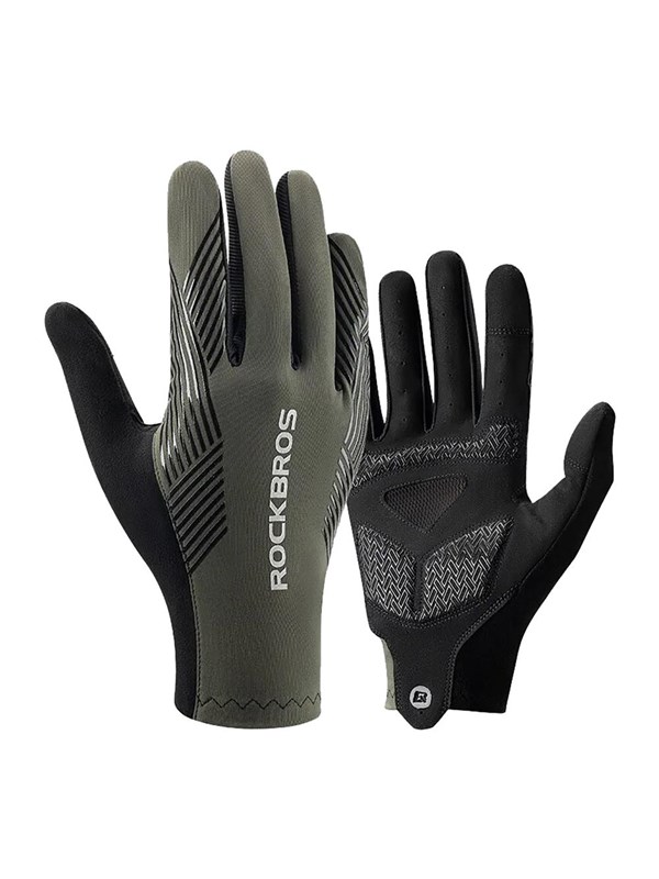 Produktfoto för Rockbros Cykling Handskar L Shock-Absorbing - Svart/Grön