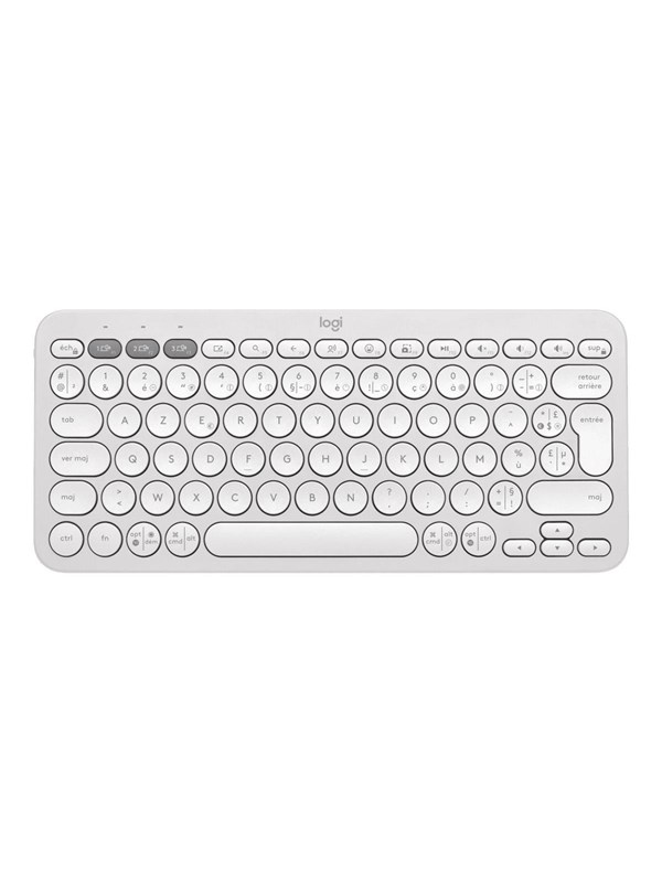 Logitech Pebble Keys 2 K380s Wireless Keyboard - Tonal White - Tangentbord - Fransk - Vit