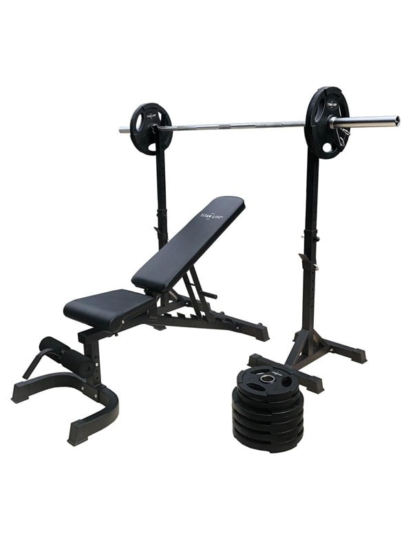 TITAN LIFE Weight Set Garage Gym 100 kg