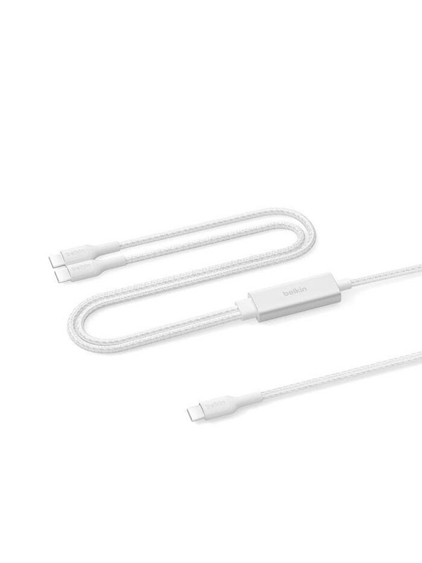 Belkin BoostCharge Pro 140W Dual USB-C Cable - 1.5m - White
