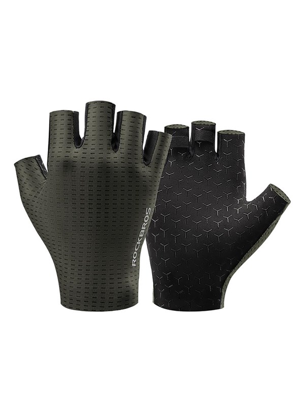 Rockbros Breathable Short Finger Cycling Gloves Size: M - Green