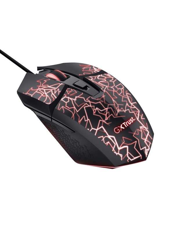 Trust Gaming GXT113 FELOX LED Gaming mouse - Gamingmus - Optic - Svart med RGB ljus