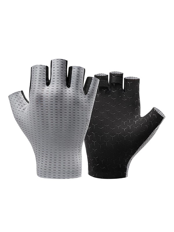 Rockbros Breathable Short Finger Cycling Gloves Size: XL - Gray
