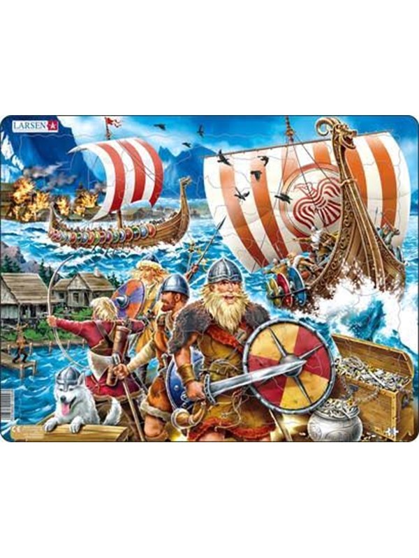 Larsen Puzzles Puzzle Viking Voyage - 65 pieces Maxi (36.5x28.5 cm) 2D Pussel