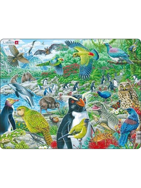 Larsen Puzzles Puzzle Wildlife in New Zealand - 53 pieces Maxi (36.5x28.5 cm) 2D Pussel