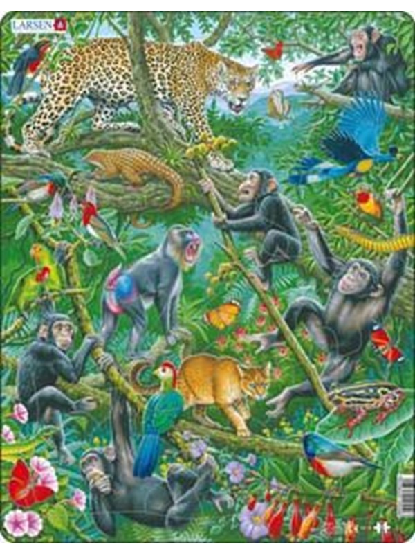 Larsen Puzzles Puzzle African Rainforest - 32 pieces Maxi (36.5x28.5 cm) 2D Pussel
