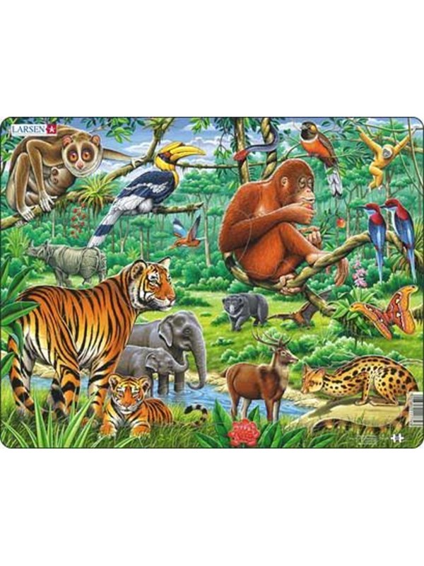 Larsen Puzzles Puzzle Jungle Animals - 20 pieces Maxi (36.5x28.5 cm) 2D Pussel