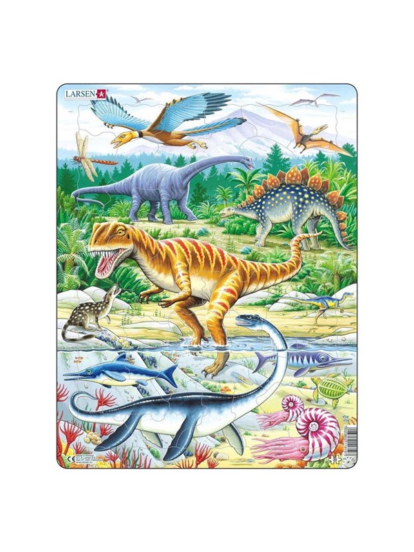 Larsen Puzzles Puzzle Dinosaurs - 35 pieces Maxi (36.5x28.5 cm) 2D Pussel