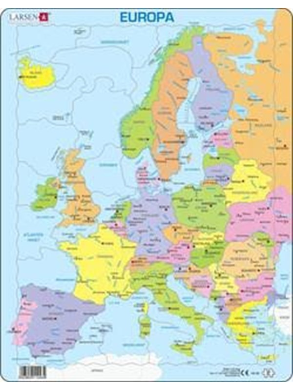 Larsen Puzzles Puzzle Europe Political - 37 pieces Maxi (36.5x28.5 cm) 2D Pussel