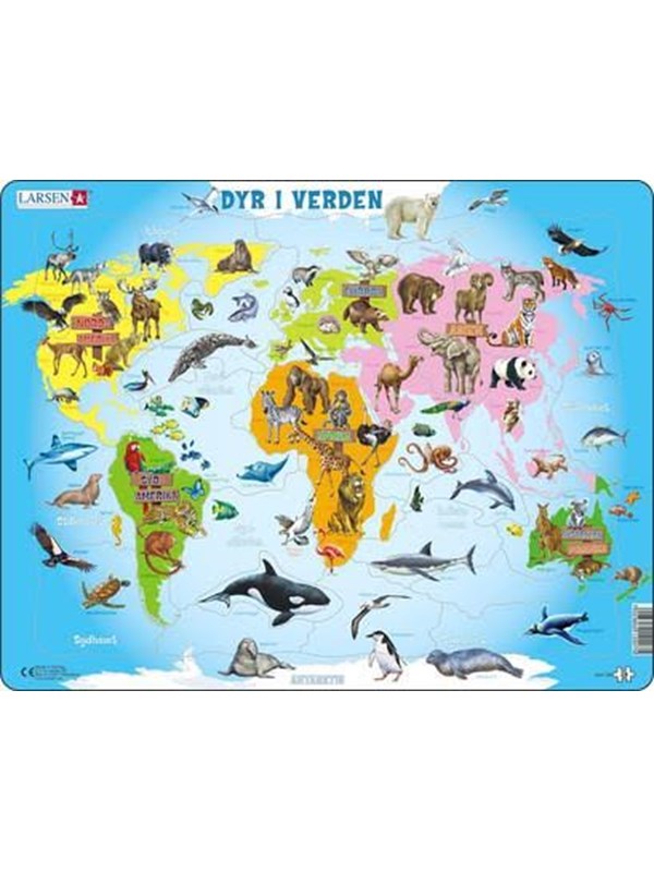 Larsen Puzzles Puzzle Animals in the World - 28 pieces Maxi (36.5x28.5 cm) 2D Pussel