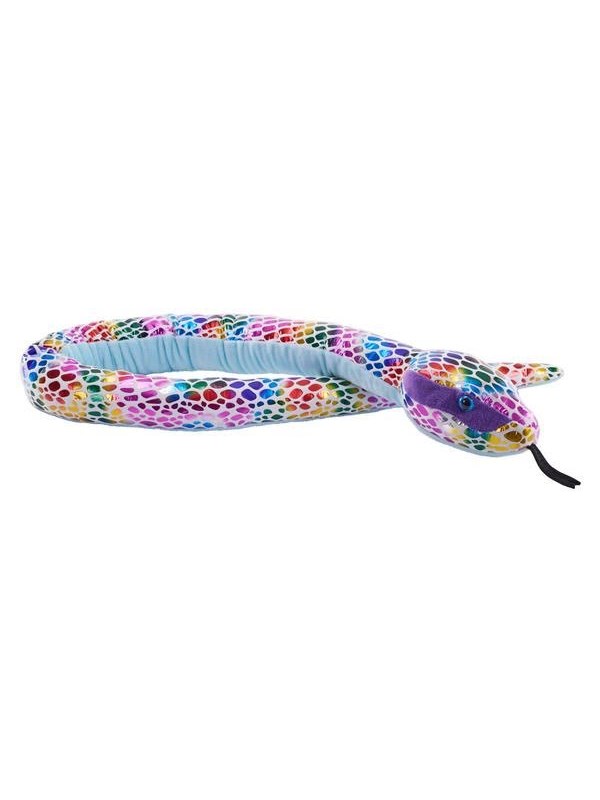 Wild Republic Plush Toy Snakes 137 cm Foil Dotted Rainbow