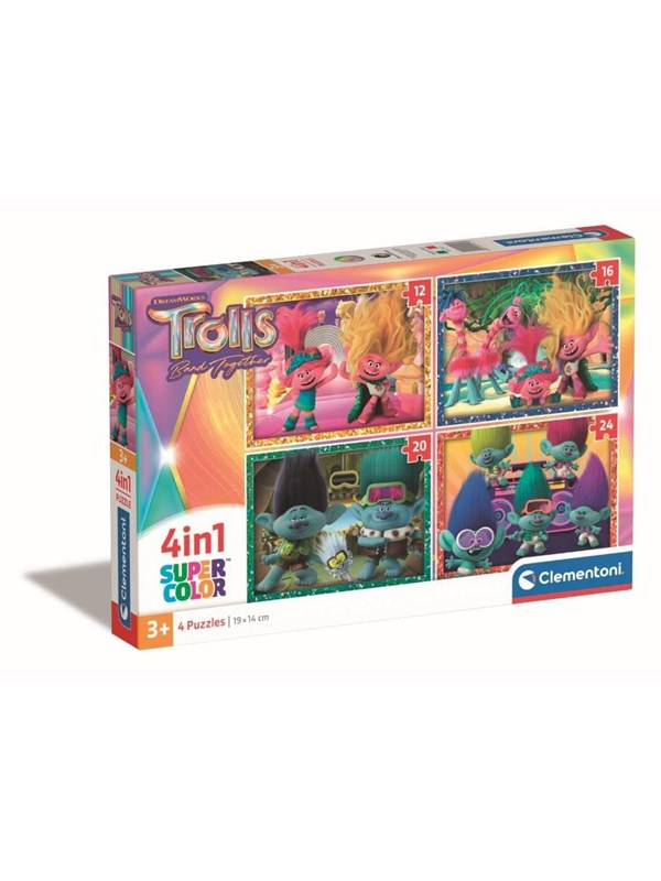 Clementoni Puzzle Trolls 4in1 Golv