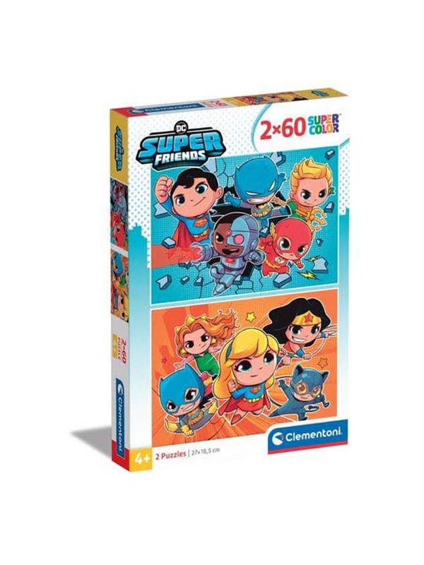 Clementoni Puzzle WB DC Super Friends 2x60 pieces Golv