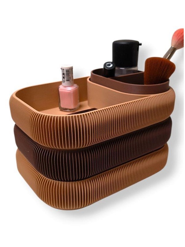 Simiu STACKSEY - Makeup Stand - Large - Mocha/Beige - 22 x 14cm