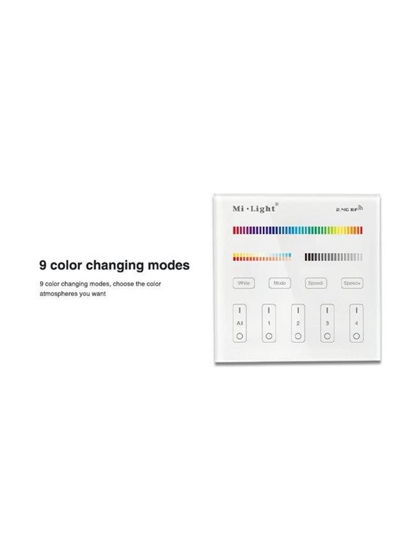 Miboxer Fjernbetjening - RGB-CCT - 4 Zoner