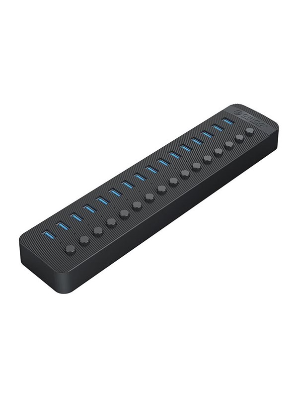 Produktfoto för Orico Hubb 16xUSB-A 3.0 med Strömbrytare - Svart